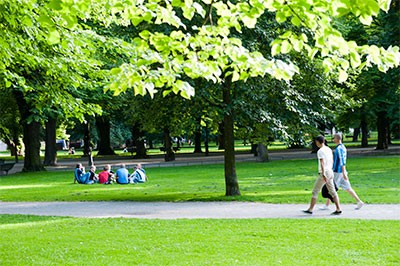 Scandic Park next to green Humlegården
